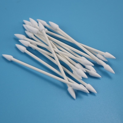 Tampone di cotone aguzzo dei Qtips delle teste del bastone di carta amichevole di Eco doppio per il locale senza polvere CA-003