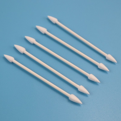 Tampone di cotone aguzzo dei Qtips delle teste del bastone di carta amichevole di Eco doppio per il locale senza polvere CA-003