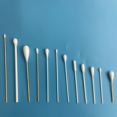 130 mm di cotone sterile tamponi usa e getta EO sterilizzati per la raccolta dei campioni maniglia cava