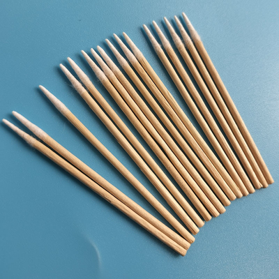 3" tampone di cotone aguzzo del cotone del micro senza filaccia di Bud Wooden Stick 1mm per pulizia della fabbrica
