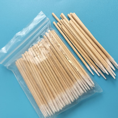 3" tampone di cotone aguzzo del cotone del micro senza filaccia di Bud Wooden Stick 1mm per pulizia della fabbrica