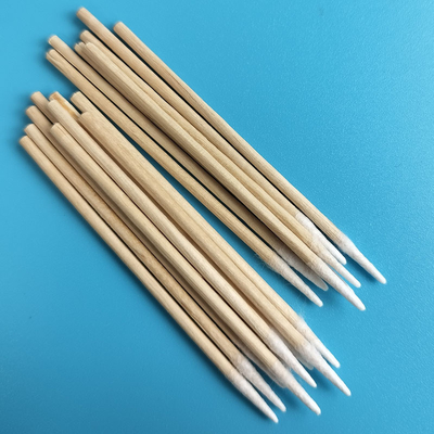 3" tampone di cotone aguzzo del cotone del micro senza filaccia di Bud Wooden Stick 1mm per pulizia della fabbrica