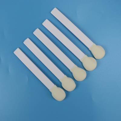 Swabs a punta di schiuma a base di bastoncini bianchi PP usa e getta Swabs a testa di schiuma a base di spugna rotonda