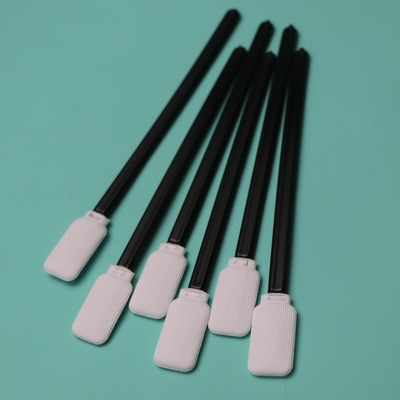 Manico nero Dacron Stick Piatto quadrato Sala pulita Polyester Swab 714 Lint Free