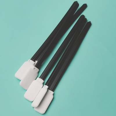 Manico nero Dacron Stick Piatto quadrato Sala pulita Polyester Swab 714 Lint Free