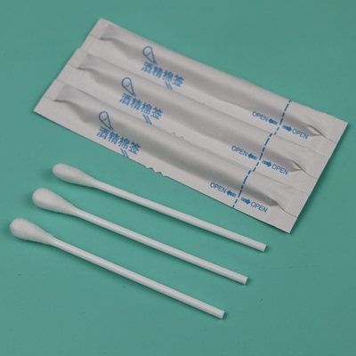 Manico di plastica Pre-umid Qtips Medical Cotton Bud Swab Applicator con alcol