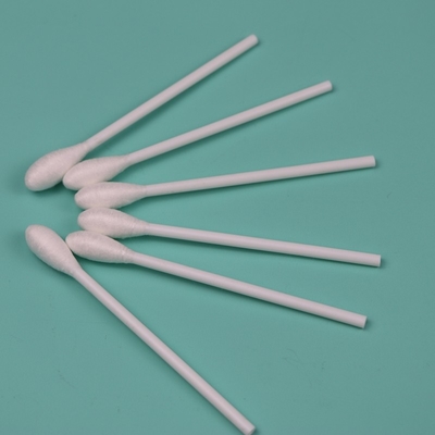 Applicatore di tamponi di cotone a testa rotonda monouso da 9,6 mm con maniglia di plastica