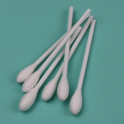 Applicatore di tamponi di cotone a testa rotonda monouso da 9,6 mm con maniglia di plastica