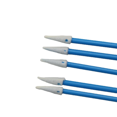 Testa di spugna affilata punteggiata 76mm Swabs di schiuma Maniglia blu per la pulizia di precisione
