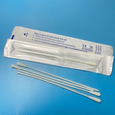 Tampone sterile monouso in nylon floccato da 150 mm per terreno di trasporto virale