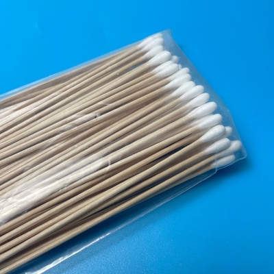 5 mm di diametro punta di cotone tampone di legno di cotone 150 mm di lunghezza tampone usa e getta
