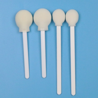 106mm Disposable White PP Stick Lollipop Sponge Stick Medical Round Foam Swab Applicator per la pelle Antiseptico