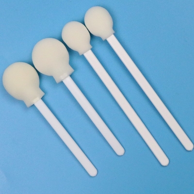 106mm Disposable White PP Stick Lollipop Sponge Stick Medical Round Foam Swab Applicator per la pelle Antiseptico