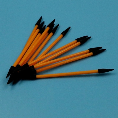 TX750 Lint Free Orange Handle Mini Sponge Stick a doppia punta Swab di schiuma da stanza pulita per la pulizia dettagliata
