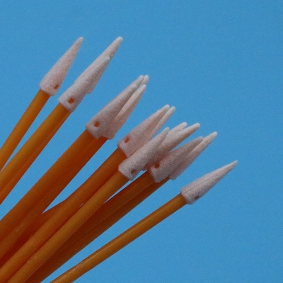 TX750 Mini Swab Spugna a doppia estremità Compresso Swab di schiuma dettagliato in piccola stanza pulita con bastoncino arancione