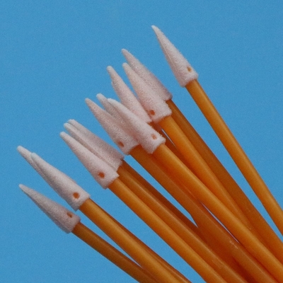 TX750 Mini Swab Spugna a doppia estremità Compresso Swab di schiuma dettagliato in piccola stanza pulita con bastoncino arancione