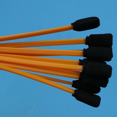 5" Spugna nera senza lingotti Orange Stick Rectangular Cleanroom Swab di schiuma per la pulizia della stampante