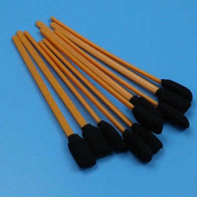 5" Spugna nera senza lingotti Orange Stick Rectangular Cleanroom Swab di schiuma per la pulizia della stampante