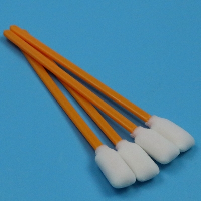 5" Swab di schiuma rettangolare libero da lince Orange Stick Inkjet Printer Swab di schiuma pulizia per la stanza pulita