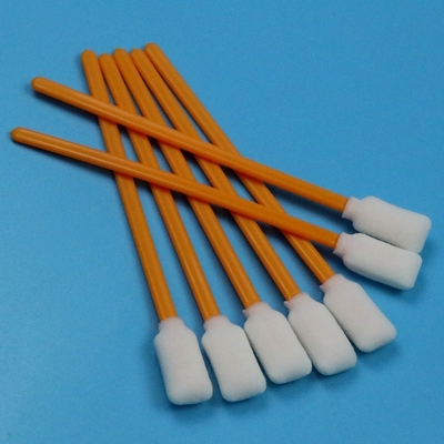 5" Swab di schiuma rettangolare libero da lince Orange Stick Inkjet Printer Swab di schiuma pulizia per la stanza pulita