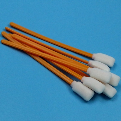 5" Swab di schiuma rettangolare libero da lince Orange Stick Inkjet Printer Swab di schiuma pulizia per la stanza pulita