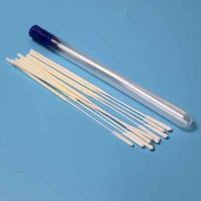 Swab nasale di nylon a fiocco avvolto individualmente Swab sterile per la raccolta di campioni con tubo