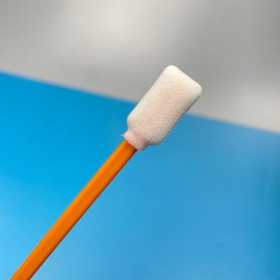 Colore arancione Swabs a punta di schiuma Testa rettangolare Solid PP Handle Lint Swabs Free