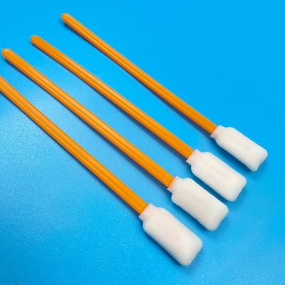 Swab di pulizia di alta visibilità di colore arancione Maniglia in PP resistente con testa di schiuma priva di lino