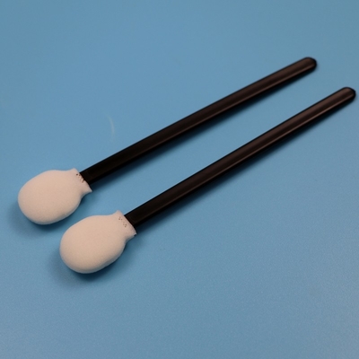 708 Lint Free Black Handle Circular Sponge Stick Cleanroom Swab Car Care Lollipop Swab di schiuma