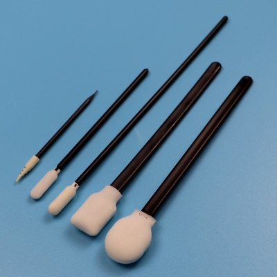 Spugna portabile senza lingotti Swab dettagliato Precisione cura pulizia cura spuma Swab con maniglia nera