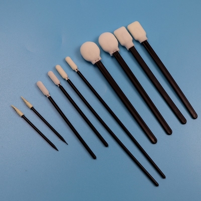 Spugna portabile senza lingotti Swab dettagliato Precisione cura pulizia cura spuma Swab con maniglia nera