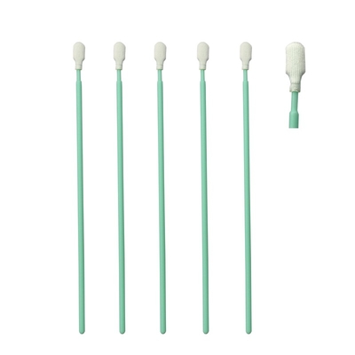 TX761 Swab di pulizia ottica senza lingotti e bastoncino verde di poliestere