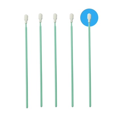 TX761 Swab di pulizia ottica senza lingotti e bastoncino verde di poliestere
