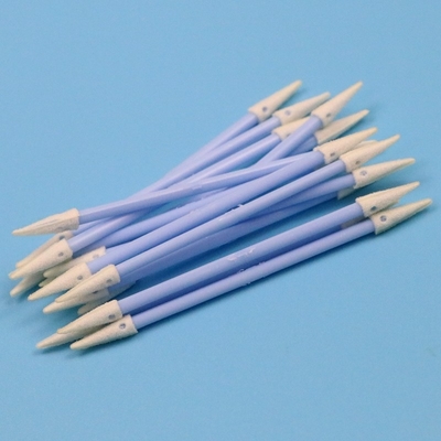 Manico blu Spugna a doppia estremità a punta Swab dettagliato di precisione di pulizia Swab di schiuma per la stanza pulita