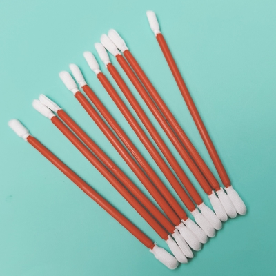 Lint Free Double Twisted Head Cleanroom Microfibra Swab dettagliato di pulizia auto Swab poliestere