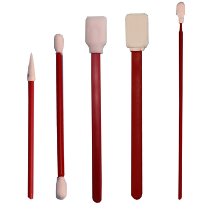 Kit di tamponi per la pulizia di precisione per auto in microfibra con bastoncini in PP rossi senza pelucchi