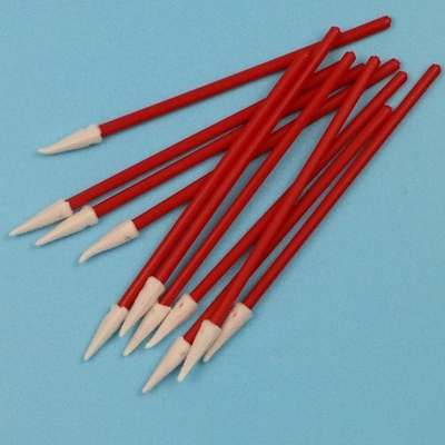 Kit di tamponi per la pulizia di precisione per auto in microfibra con bastoncini in PP rossi senza pelucchi