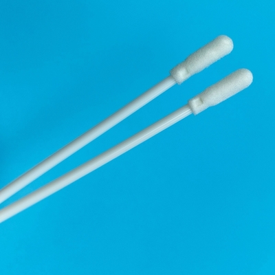 Tampone con punta in schiuma sterile con asta in PP da 8 cm con tubo, tampone per campionamento ambientale di superfici per laboratorio