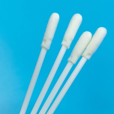 Tampone con punta in schiuma sterile con asta in PP da 8 cm con tubo, tampone per campionamento ambientale di superfici per laboratorio