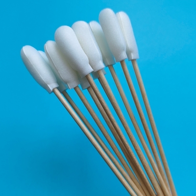 720 Applicatori con tampone di cotone con copertura in schiuma e bastoncino di legno biodegradabile - Tampone di pulizia di precisione per laboratori