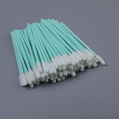 6mm Spuma Rotonda Punta Swab pulizia Con robusto manico verde Lint Libero Applicatore di pulizia di precisione Lunghezza 100mm