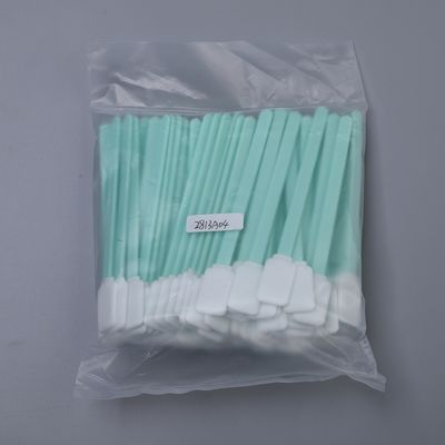 Swab di pulizia in poliestere a doppio strato Testa rettangolare piatta 15 mm Swab di pulizia elettronico senza lino 125 mm 100 pcs