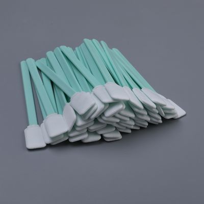 Swab di pulizia in poliestere a doppio strato Testa rettangolare piatta 15 mm Swab di pulizia elettronico senza lino 125 mm 100 pcs