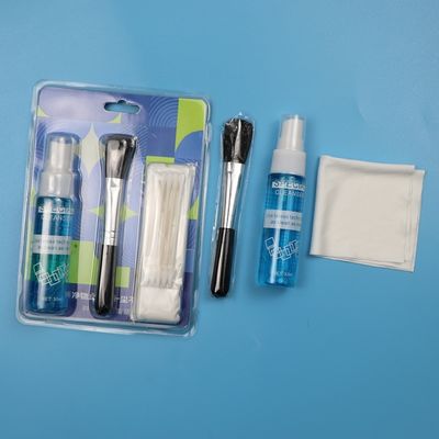 Salviette detergenti in microfibra portatili 4 in 1 per la pulizia di schermi, kit per la pulizia di lenti per laptop con soluzione