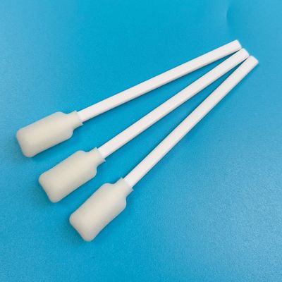 Disposable White PP Stick Rectangular Sponge Stick 1ml Foam Tip Swab Applicator with Total Length 105mm