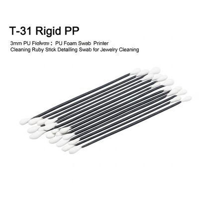 T-31 PP rigido bastone 3mm PU schiuma Swab stampante pulizia rubino bastone Swab dettagliato per la pulizia dei gioielli