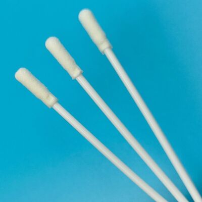 8cm Disposable White PP Stick Sterile Foam Tip Swab Superficie Sampling Swab Oral Swab Raccolta campioni Swab con imballaggio individuale