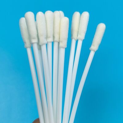 8cm Disposable White PP Stick Sterile Foam Tip Swab Superficie Sampling Swab Oral Swab Raccolta campioni Swab con imballaggio individuale