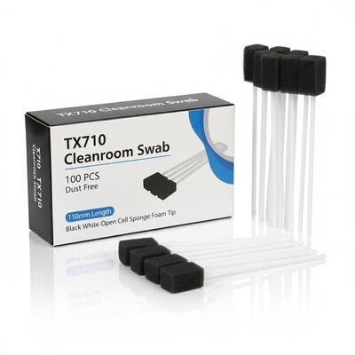 TX710 Swab da stanza pulita con 110 mm di lunghezza 100 PCS Nero Bianco Spugna a cellula aperta Spugna a punta di schiuma Swabs senza polvere