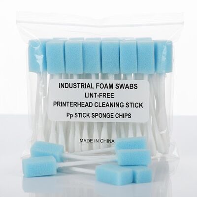 Pp Stick Spugna Chips Swabs di schiuma industriale Lint Free Stampone